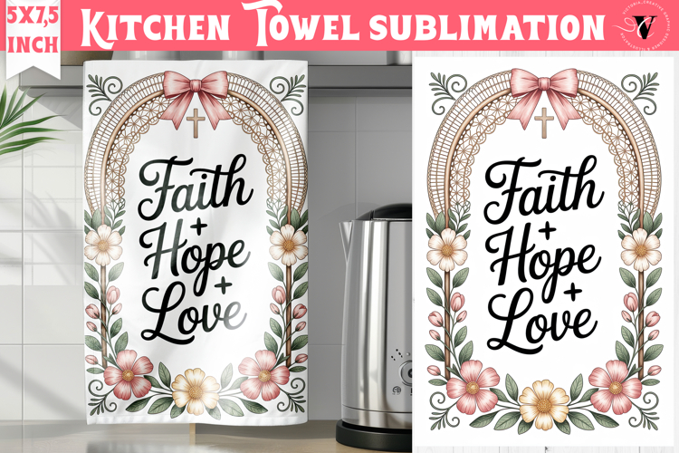 Easter kitchen towel sublimation | Christian kitchen towel
