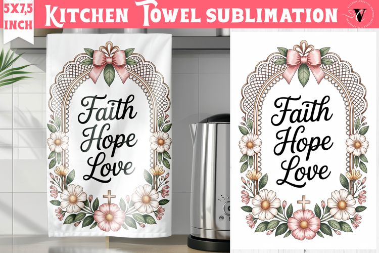 Easter kitchen towel sublimation | Christian kitchen towel