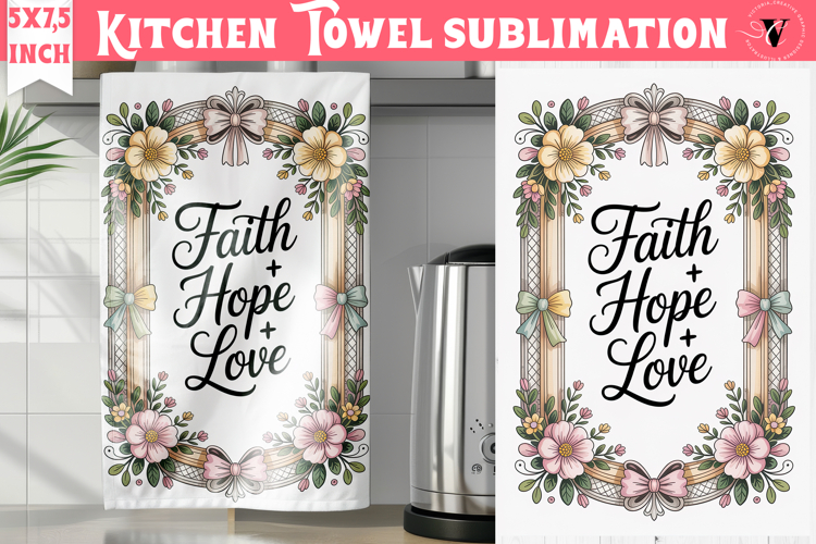Easter kitchen towel sublimation | Christian kitchen towel