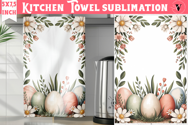 Easter kitchen towel sublimation | Coquette tea towel