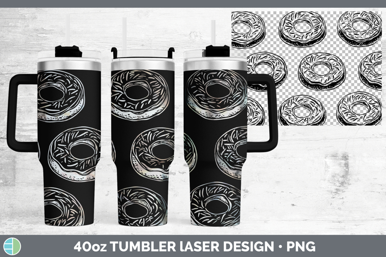 Etch Donuts Laser 40oz Tumbler Sublimation Tumbler Designs