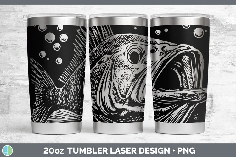 Etch Fish Laser 20oz Tumbler Sublimation Tumbler Designs
