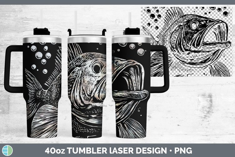 Etch Fish Laser 40oz Tumbler Sublimation Tumbler Designs