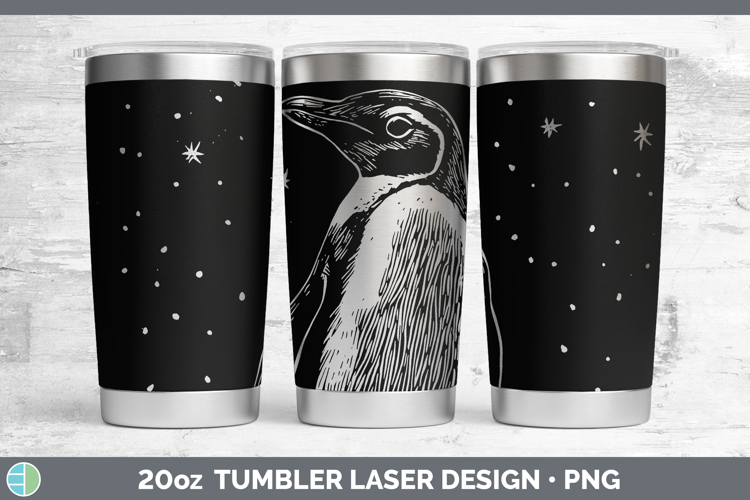 Etch Penguin Laser 20oz Tumbler Design