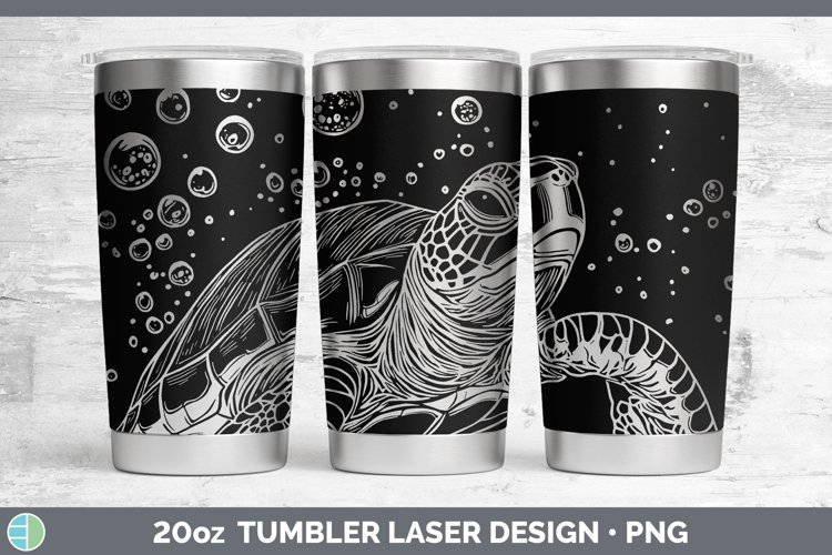 Etch Sea Turtle Laser 20oz Tumbler Sublimation Tumbler Desig