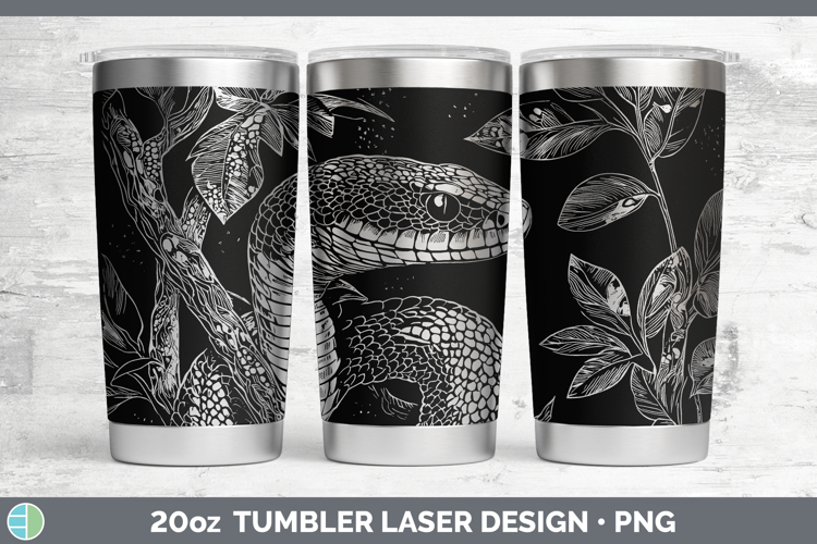 Etch Snake Laser 20oz Tumbler Design