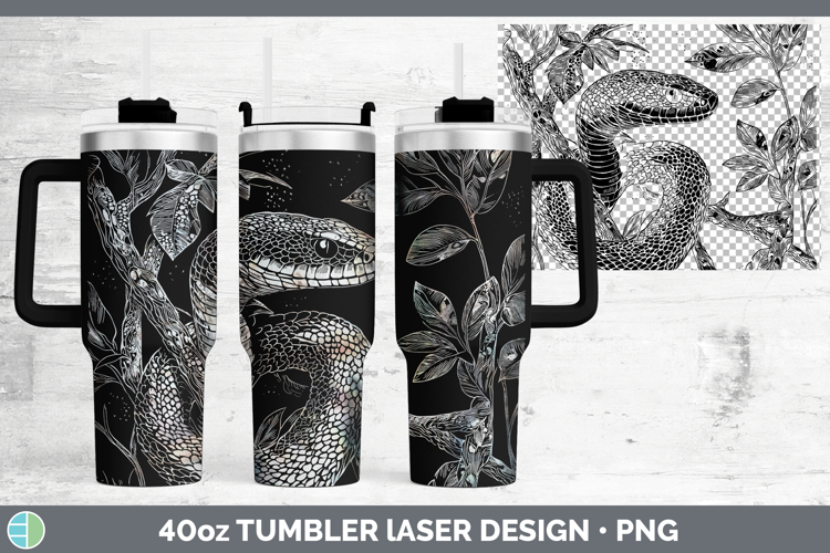 Etch Snake Laser 40oz Tumbler Design