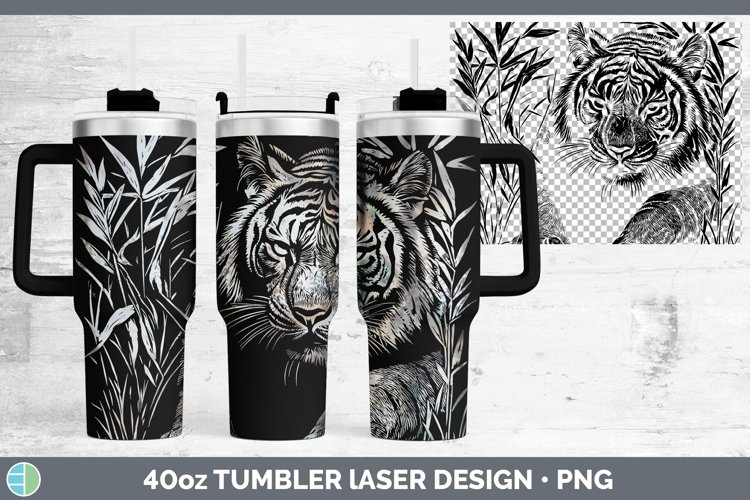 Etch Tiger Laser 40oz Tumbler Sublimation Tumbler Designs