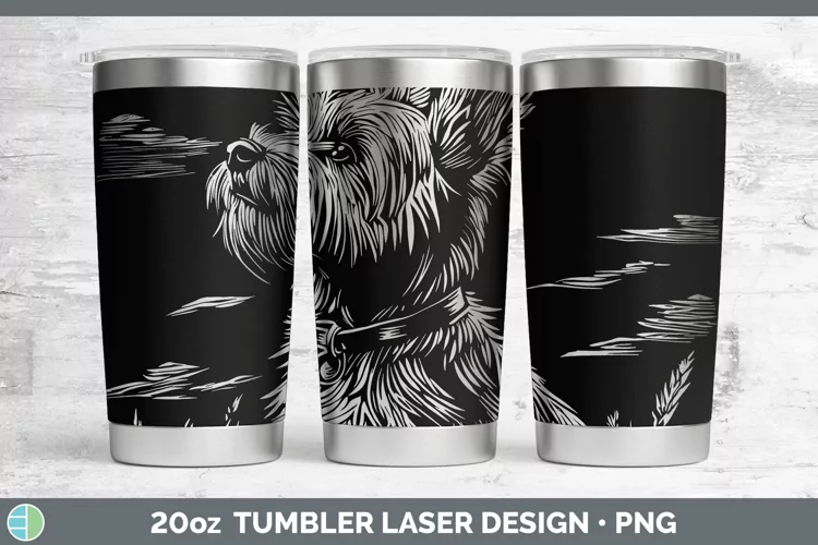 Etch Yorkshire Terrier Laser 20oz Tumbler Sublimation Tumble