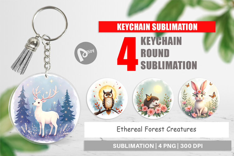 Keychain Ethereal Forest Creatures example image 1