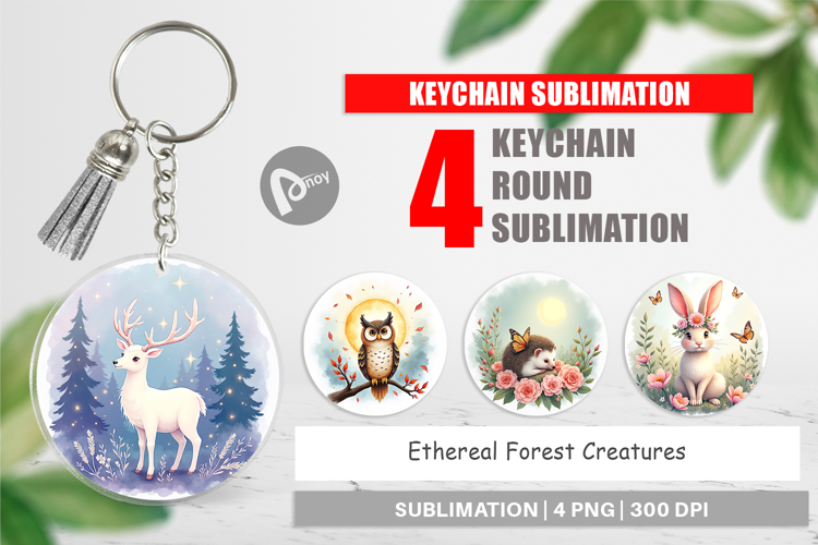 Keychain Ethereal Forest Creatures
