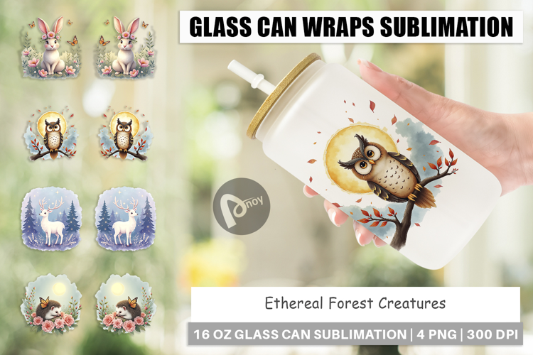 Glass Can Ethereal Forest Creatures