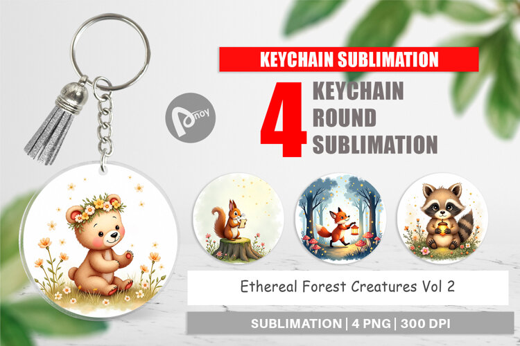 Keychain Ethereal Forest Creatures example image 1