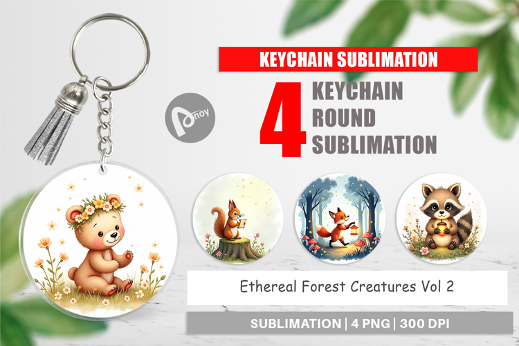 Keychain Ethereal Forest Creatures