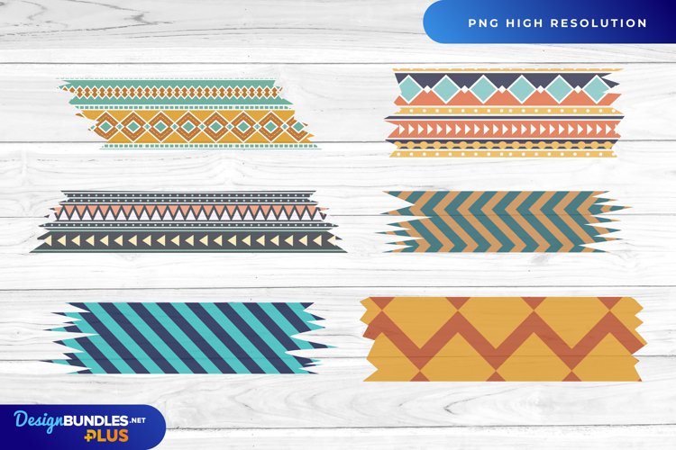 Ethnic Tribal Patterned Shaped Tags