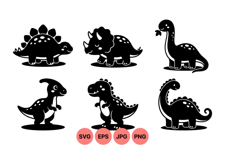 Silhouette Dinosaur Clipart