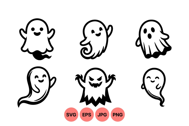 Cute Halloween Ghost Vector Clipart For Crafts