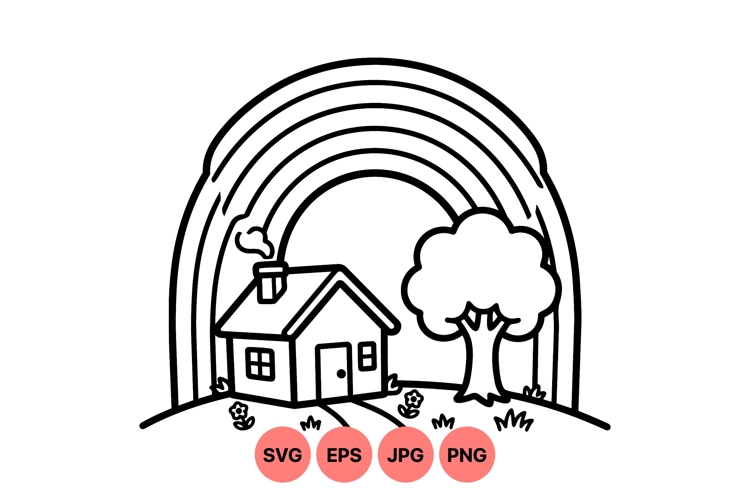 Cute Rainbow Clipart Image 13