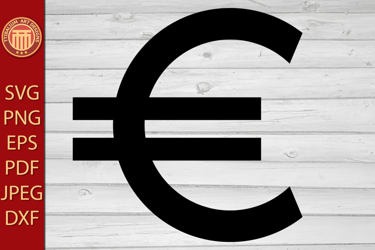 Euro Sign - eps, jpg, dxf, svg, pdf, png files