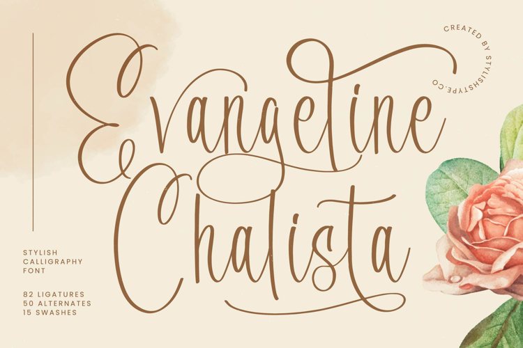 Evangeline Chalista - Stylish Calligraphy Font