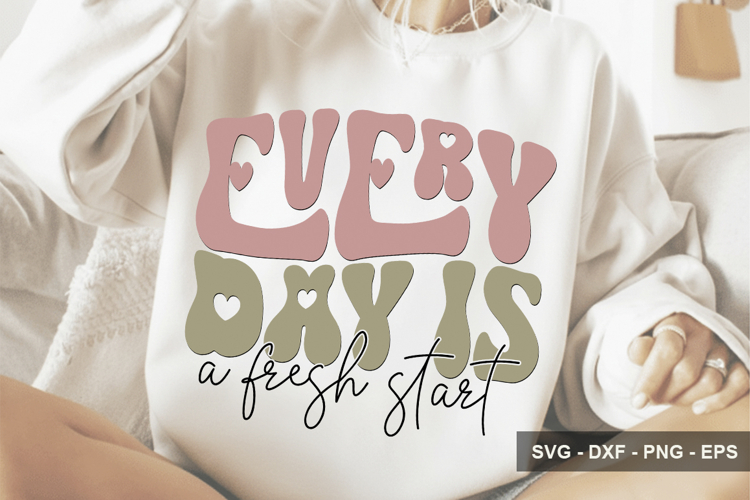 Every Day Is A Fresh Start - Inspirational Design example image 1