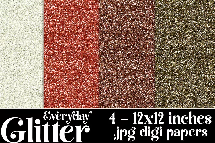 Everyday Color Palette, Everyday Colors Glitter Papers, s1