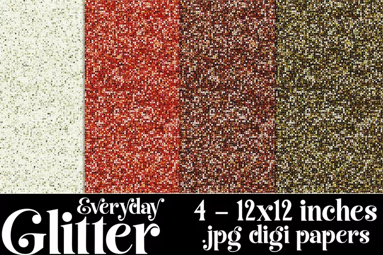 Everyday Color Palette, Everyday Marlo Glitter Papers, s1
