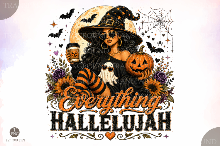 Everything Hallelujah Funny Halloween PNG,Spooky Cute