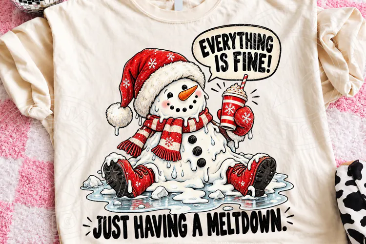 Everything Is Fine Just Having a Meltdown Funny Christmas