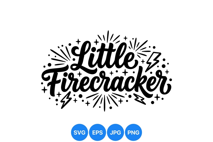 Hand Drawn Little Firecracker SVG Cut File Design