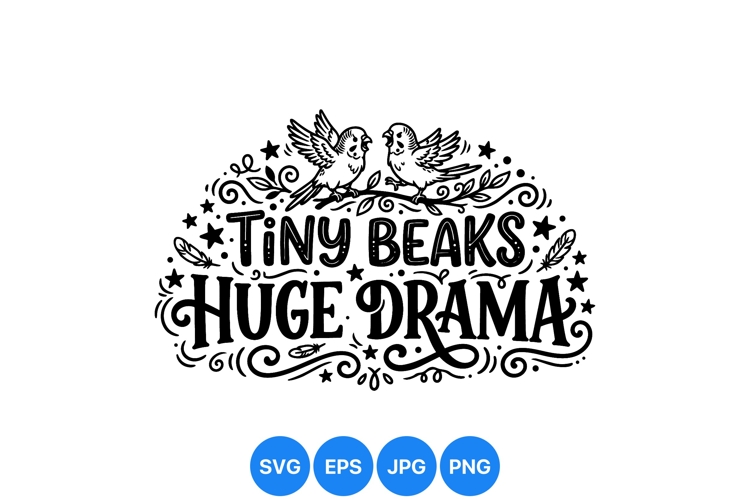 Bird Clipart Black and White Image 23