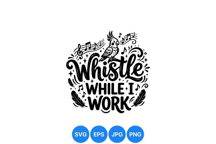 Bird Clipart Black and White Image 21