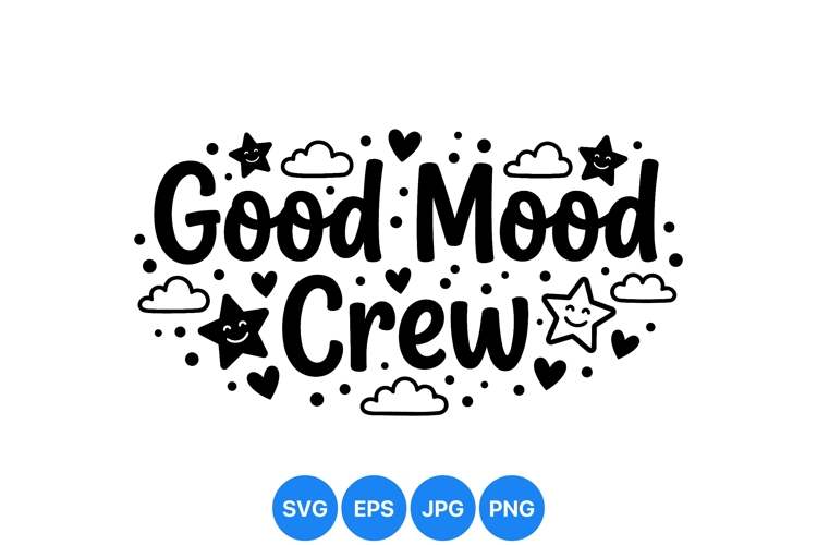 Cute Good Mood Positive Clipart Design