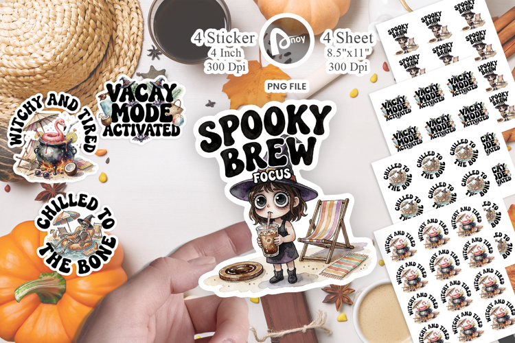 Witch Vacation Quotes Sticker