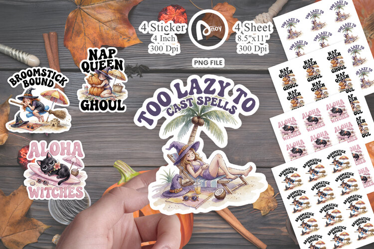 Witch Vacation Quotes Sticker example image 1
