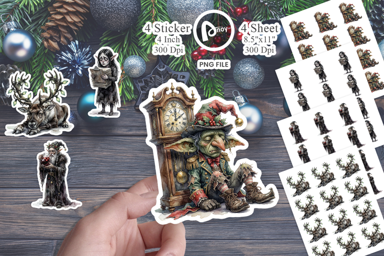 Gothic Holiday Burnout Sticker