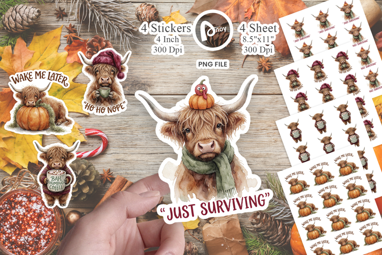 Highland Beast Quotes Sticker