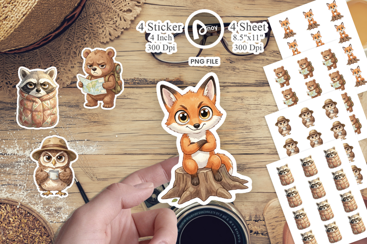 Exhausted Hiker Animal Sticker