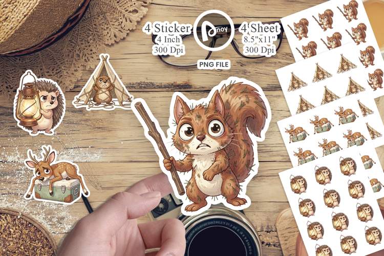 Exhausted Hiker Animal Sticker