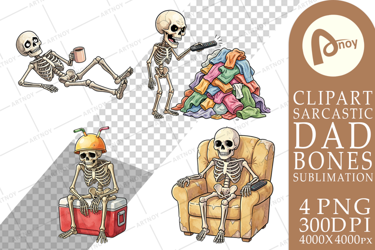 Exhausted Lazy Dad Bone Sublimation