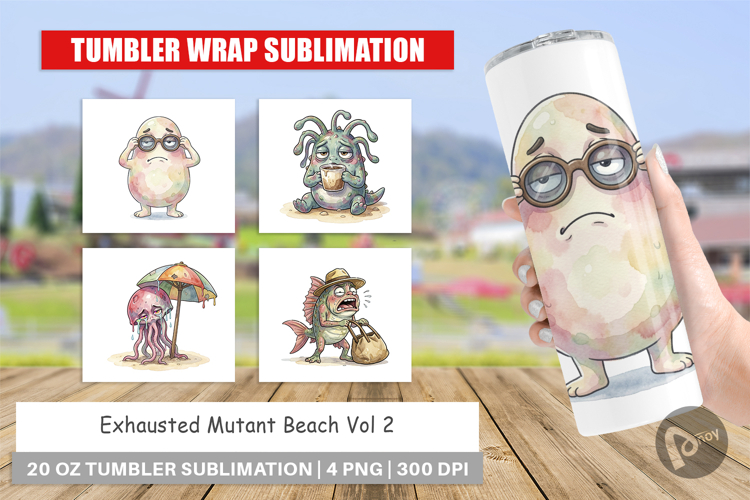 Exhausted Mutant Beach Tumbler