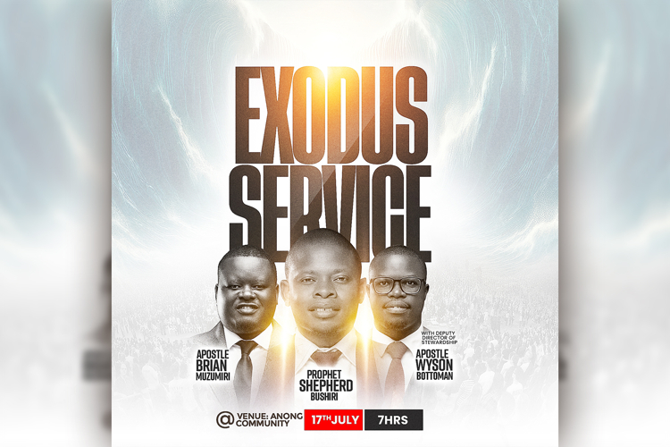 Exodus church flyer template in PSD