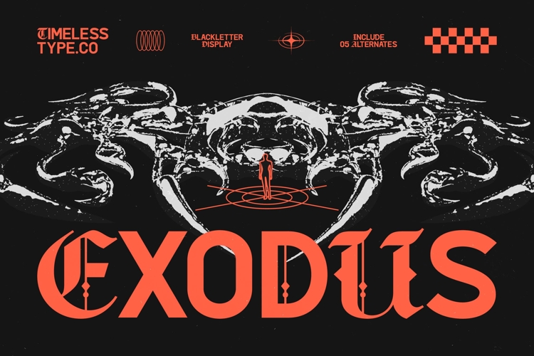 Exodus - Blackletter Display Font