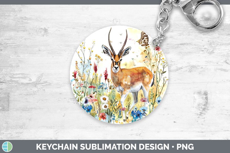 Exotic Animals Antelope Keychain Sublimation Keyring Designs