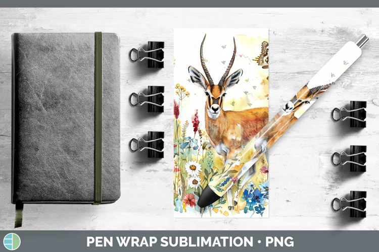 Exotic Animals Antelope Pen Wrap Sublimation Epoxy Pen Desig