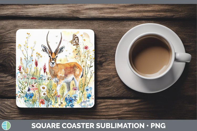 GorgeousExotic Animals Square Coaster design.