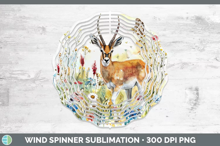 Exotic Animals Antelope Wind Spinner Sublimation Spinner Des