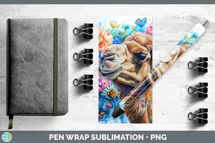 Exotic Animals Camel Pen Wrap Sublimation Epoxy Pen Designs