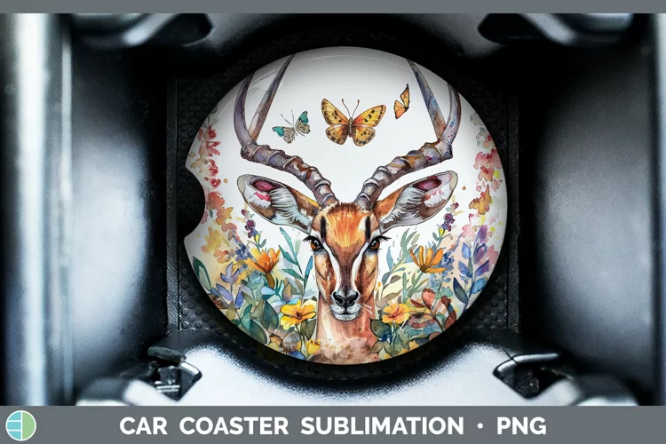 Exotic Animals Impala Car Coaster Sublimation Coaster Design
