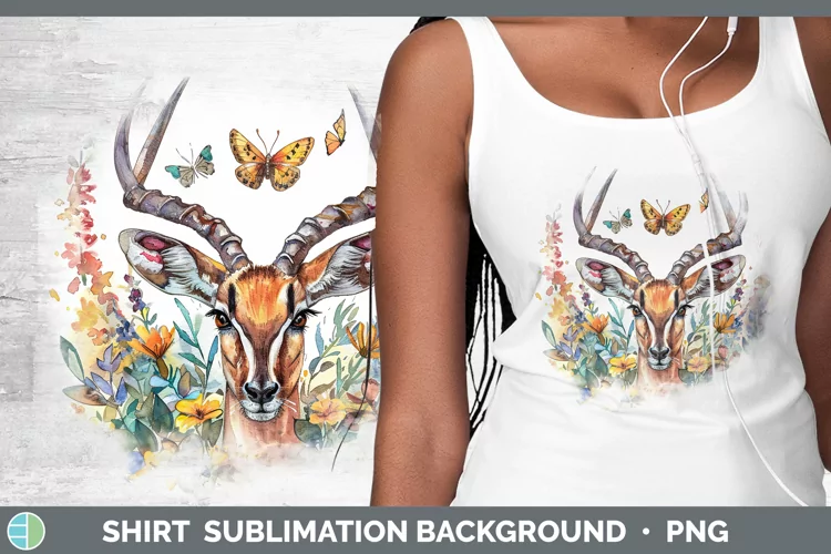 Exotic Animals Impala Shirt Sublimation Sublimation Backgrou